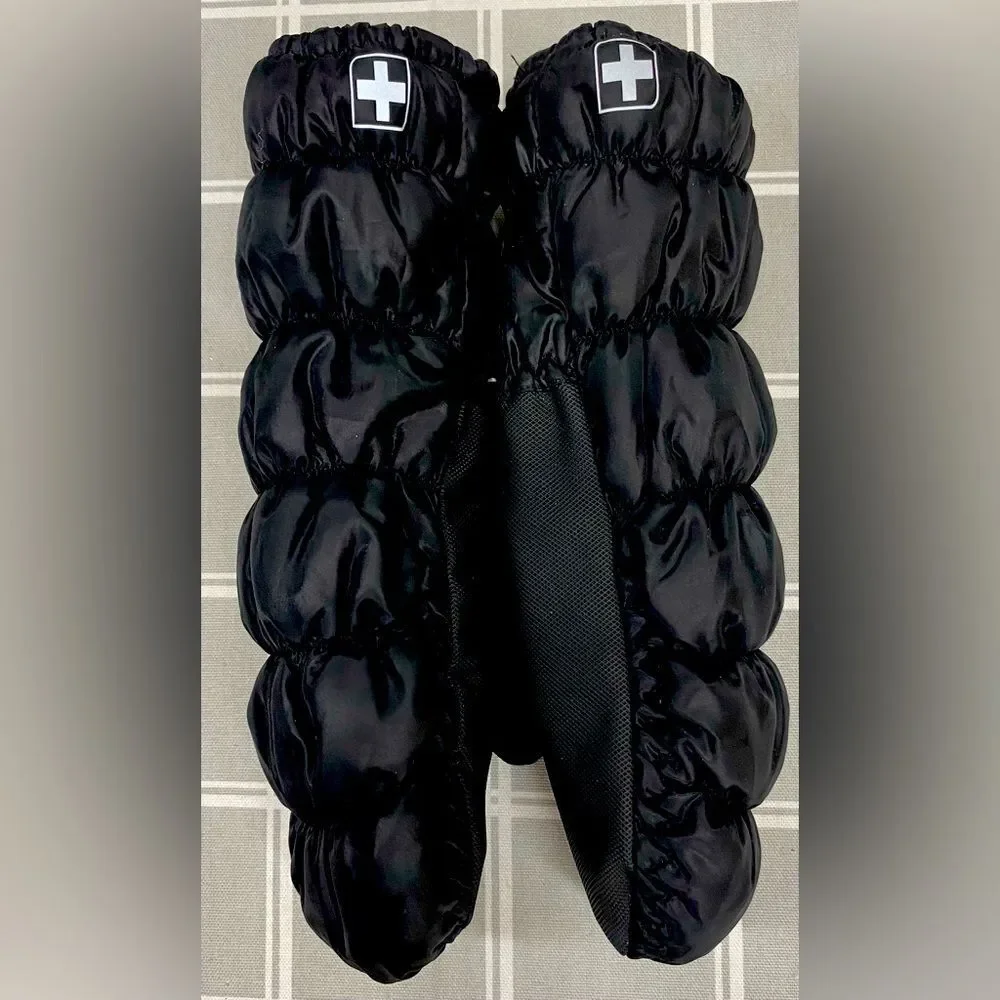 Puffer Mittens Fleece Lined Black Ski Gear Winter Outdoor Play Youth L / XL